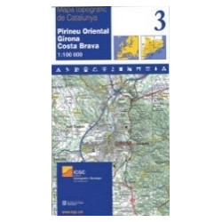 Mapa Topogràfic (3) Pirineu Oriental, Girona, Costa Brava 1/100.000