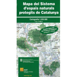 Mapa del Sistema d'Espais Naturals Protegits de Catalunya 1/250.000