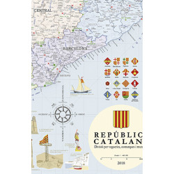 Póster Mapa de la República Catalana 1:400.000