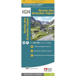 Route des Grandes Alpes 1:220.000 Plastificado