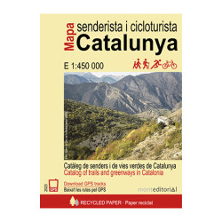 Mapa Senderista i Cicloturista Catalunya 1:450.000 Mont Editorial