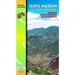 Ighil Mgoun Alto Atlas Marruecos 1:60.000