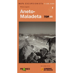 Mapa TOP 25 Aneto-Maladeta